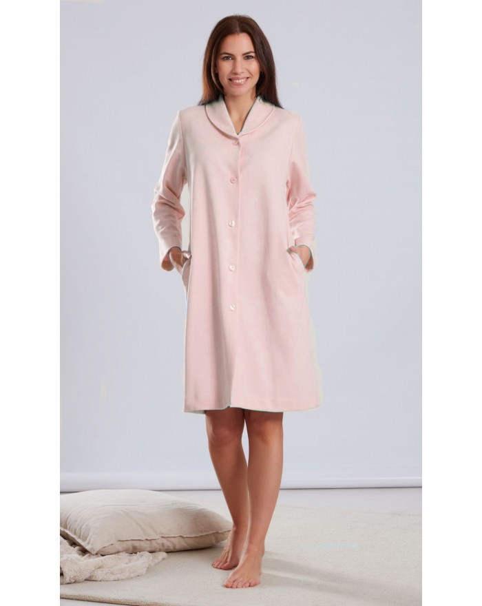 Women's Piqué Dressing Gown with Pockets