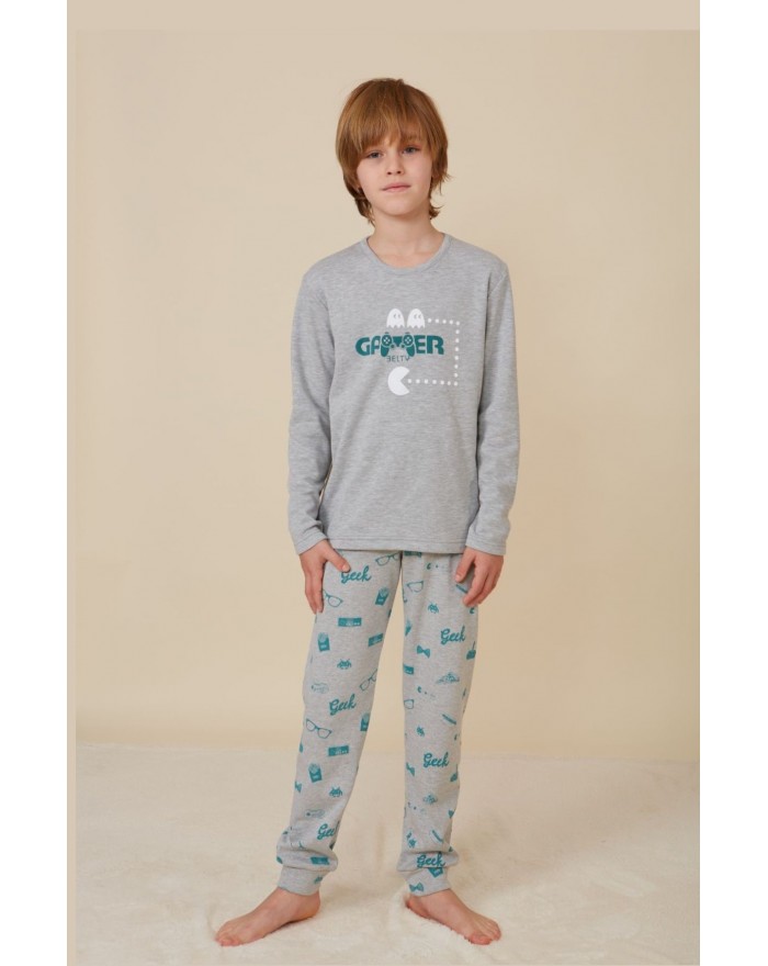 Pijama de menino com estampado "gamer" 