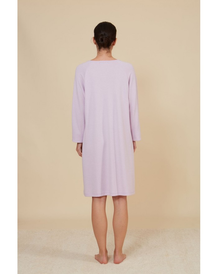 Women's jaquard nightdress with buttons 
