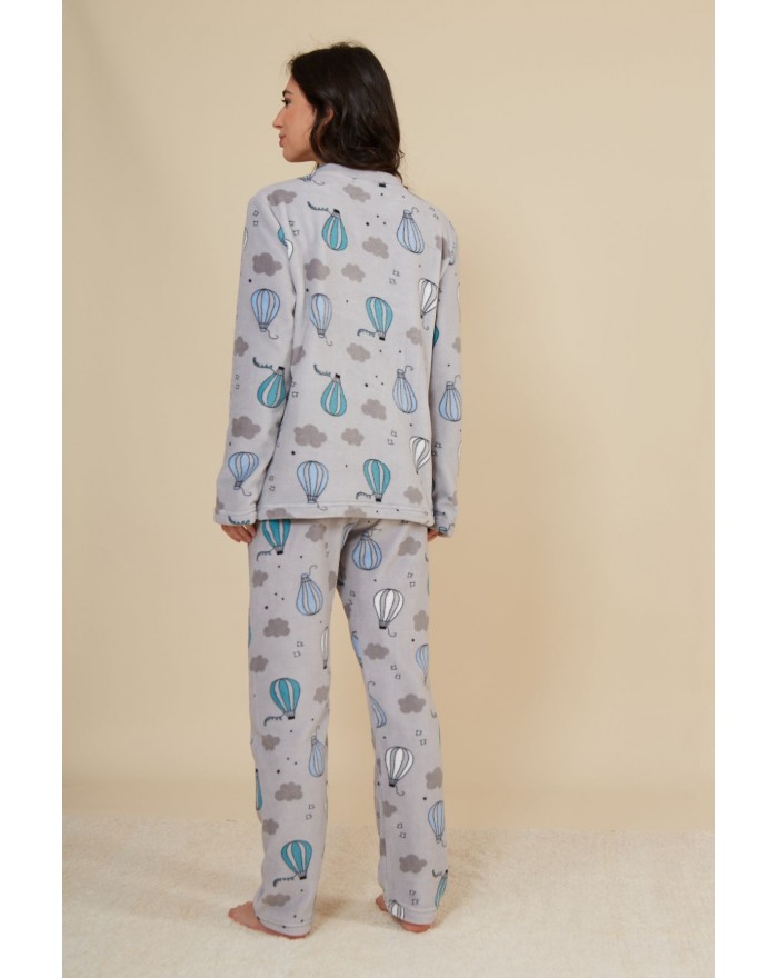 Pijama de mujer de coralina con globos