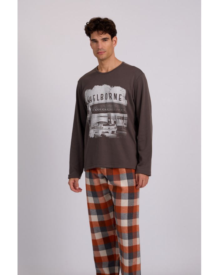 Pijama de hombre de cuadros